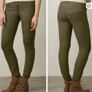 PRANA Women's Brenna Skinny Moto Pants in charcoal size 10